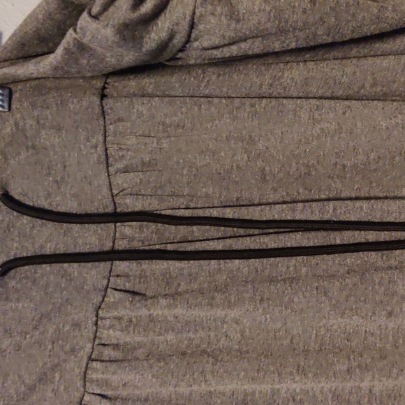 Solid drawstring elastic waist cuffed pants - Picture 3 of 13